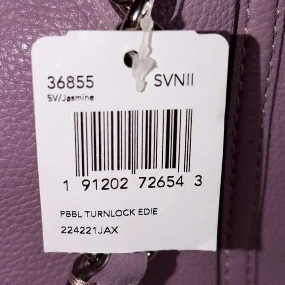 BNWT Authentic Coach Turnlock Edie – Jasmine Powder Pink Style #36855 - Picture 3 of 12